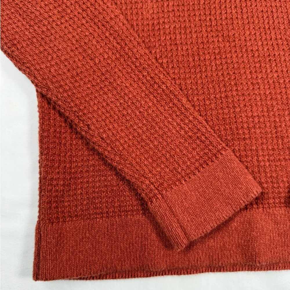 NWT‎ CLASS CLUB Boys’ Orange Waffle Knit Long Sleeve Henley Sweater Size 18-20